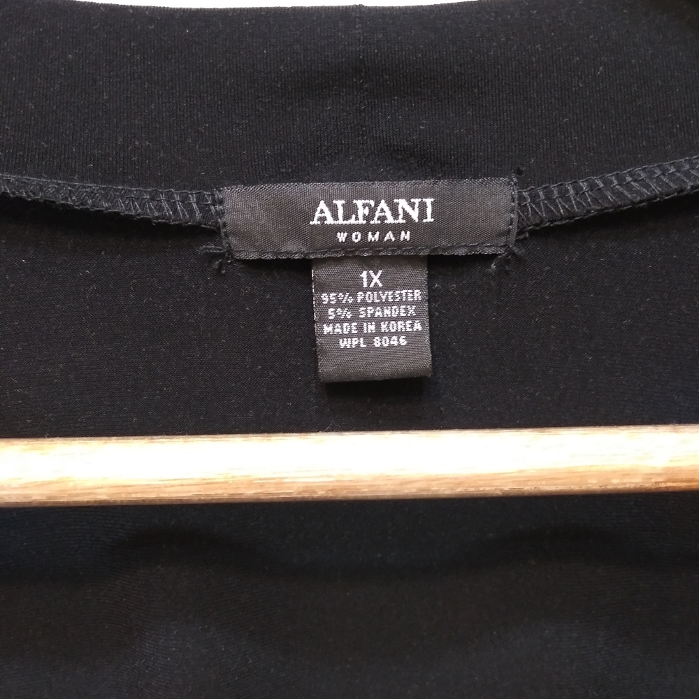 ALFANI Woman Simple Tie Neck Blouse - Picture 3 of 3
